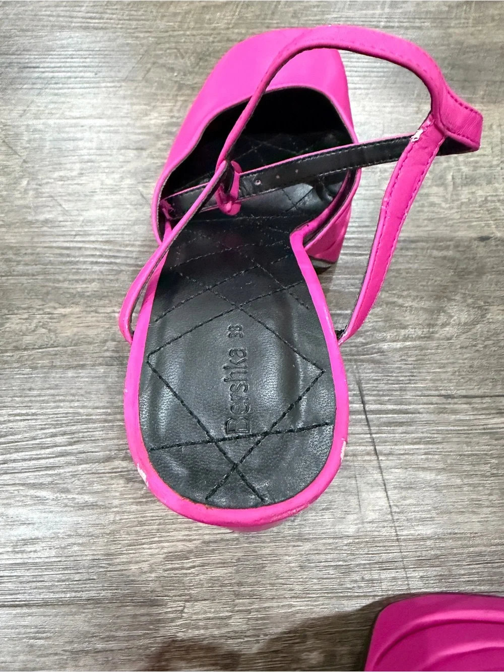 Bershka Hot Pink Platform Mary Jane Heels